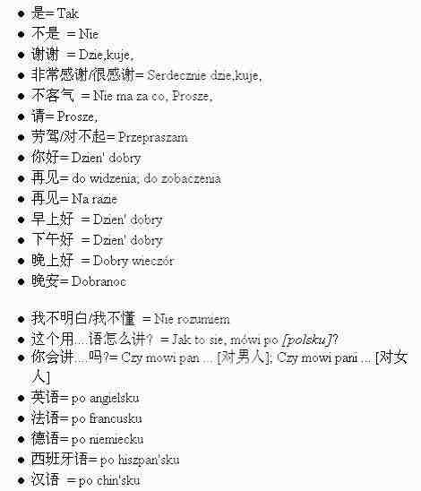 ［波蘭語翻譯］基本詞匯(圖1)